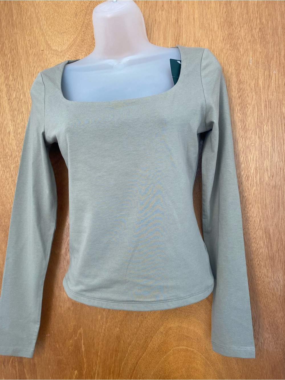wild fable Square Neck Long Sleeve Top - Sage